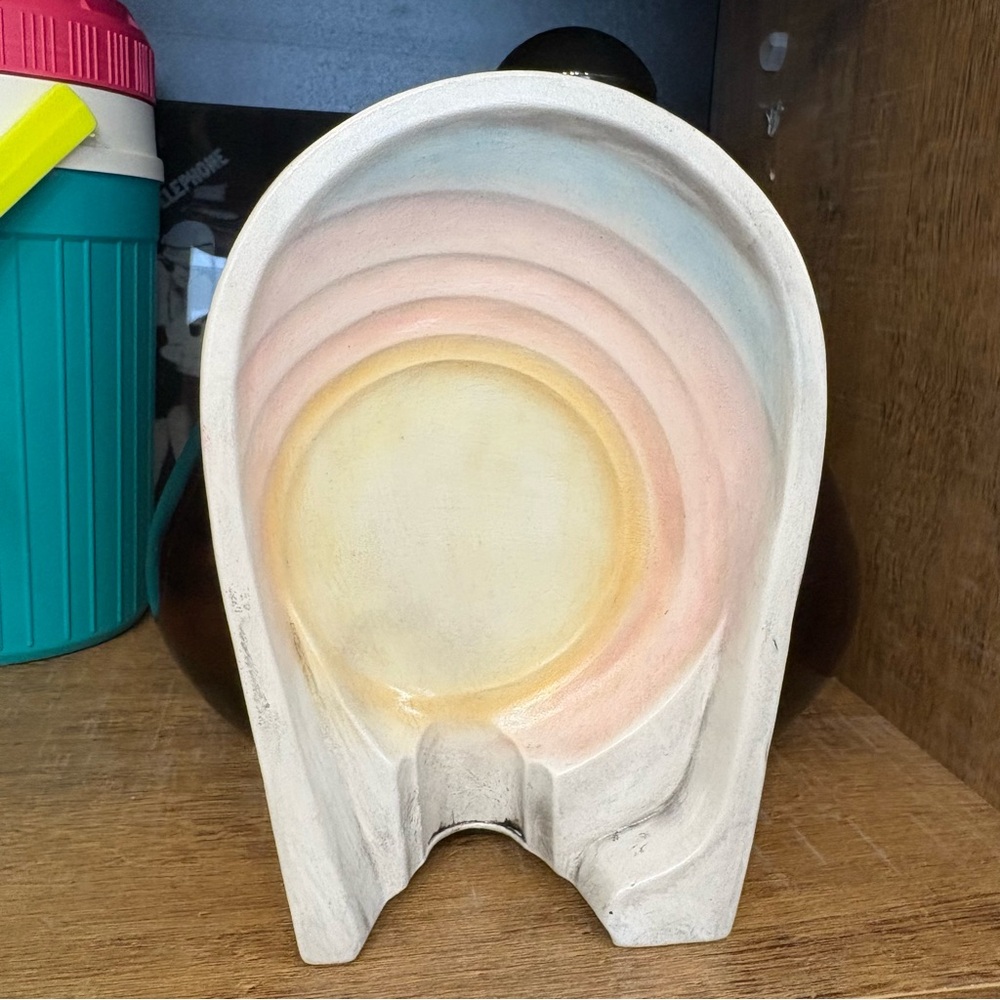 Vintage 1980s Sunset Santa Fe Modern Organic Ombré Ceramic Decor Piece